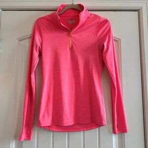 Under Armour Pink Long Sleeve 1/4 Zip Pullover